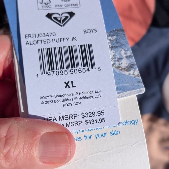 Roxy snowboard jacket XL - flower print pastel colors - Picture 4 of 10